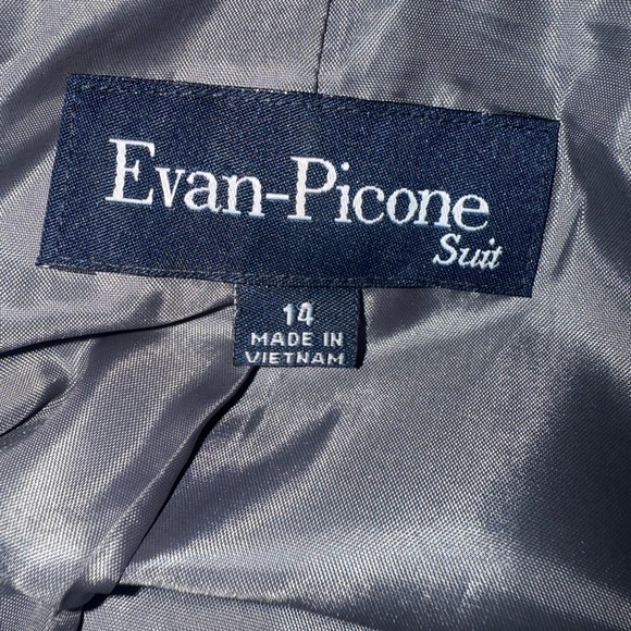 Evan Picone Pantsuit Woman's Size14 Black 2-Piece Set Blazer & Pants - Picture 8 of 14